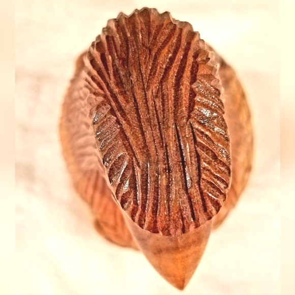 Vintage Bald Eagle Hand Carved Wood Sculpture Statue Figurine American Folk Art - Picture 5 of 10